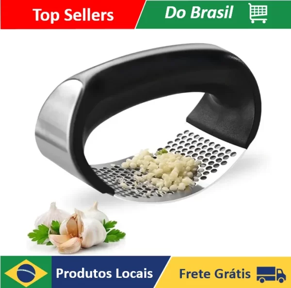 Espremedor, Amassador e Triturador de Alho em Inox – Praticidade e Eficácia na Sua Cozinha - Image 3