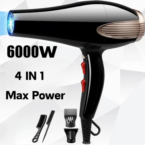 Secador de Cabelo 220V Profissional 3900W – Chapinha Black Ion Silencioso - Image 2