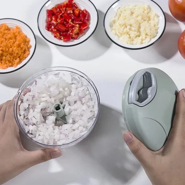 Mini Processador de Alimentos Triturador Manual – Praticidade e Eficiência na Sua Cozinha - Image 2