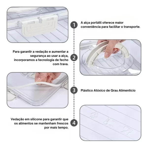 Pote Organizador Multiuso – Solução Prática e Eficiente para Sua Geladeira e Armários - Image 7