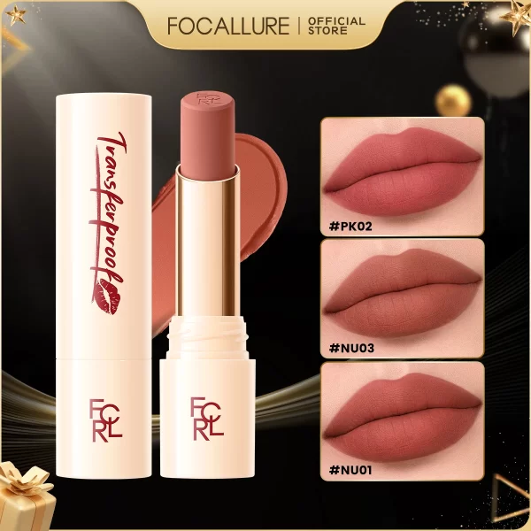 FOCALLURE Leve Matte Batom – Alta Pigmentação e Conforto Imbatível!