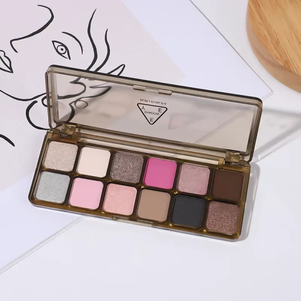 Matte Pearl Eyeshadow Tray – 12 Cores Versáteis para Um Olhar Deslumbrante! - Image 5