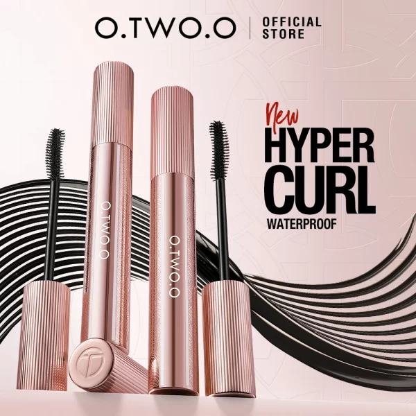 O.TWO.O 4D Máscara de Cílios – Volume Extra, Impermeável, Hyper-Curl e Alongamento