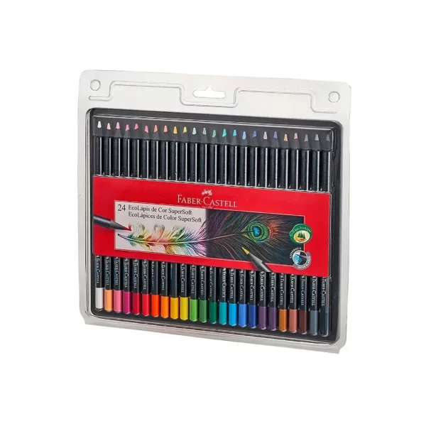 Lápis de Cor Supersoft 24 Cores Faber-Castell – Suavidade e Qualidade Para Sua Arte - Image 2