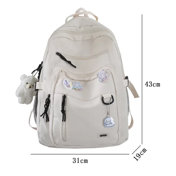 Bolsa escolar de alta capacidade para meninas Mochila Estudantil Grande, Mochila nova insígnia - Image 12