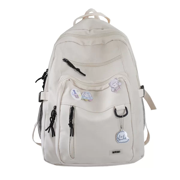 Bolsa escolar de alta capacidade para meninas Mochila Estudantil Grande, Mochila nova insígnia - Image 4