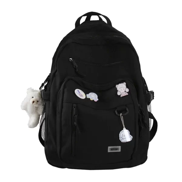 Bolsa escolar de alta capacidade para meninas Mochila Estudantil Grande, Mochila nova insígnia - Image 3