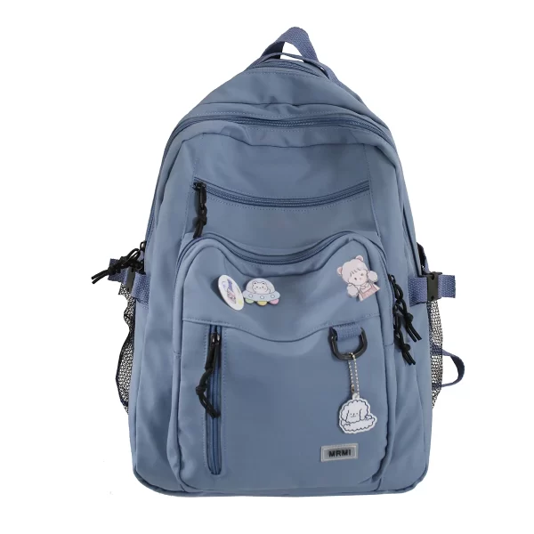 Bolsa escolar de alta capacidade para meninas Mochila Estudantil Grande, Mochila nova insígnia - Image 2